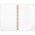 Japan Moomin Slim Ring Notebook - Little My & Moomintroll : Blue Grey - 2