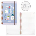 Japan Moomin Slim Ring Notebook - Little My & Moomintroll : Blue Grey - 3