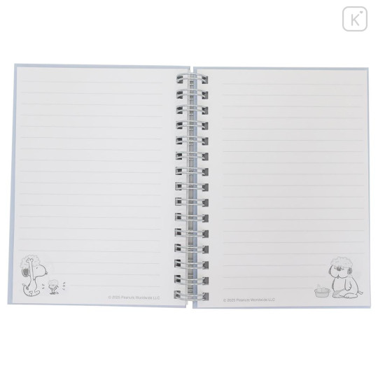 Japan Peanuts A6 Ring Notebook - Snoopy & Woodstock & Olaf Bath Time - 3