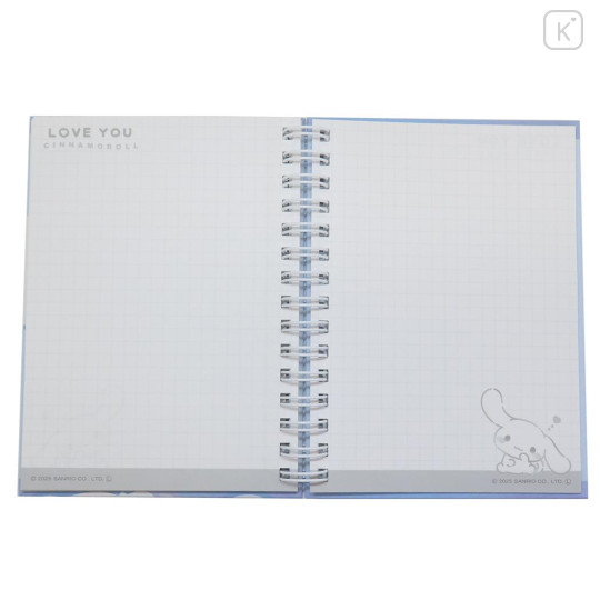 Japan Sanrio A6 Ring Notebook - Cinnamoroll : Do You Love Me? - 3