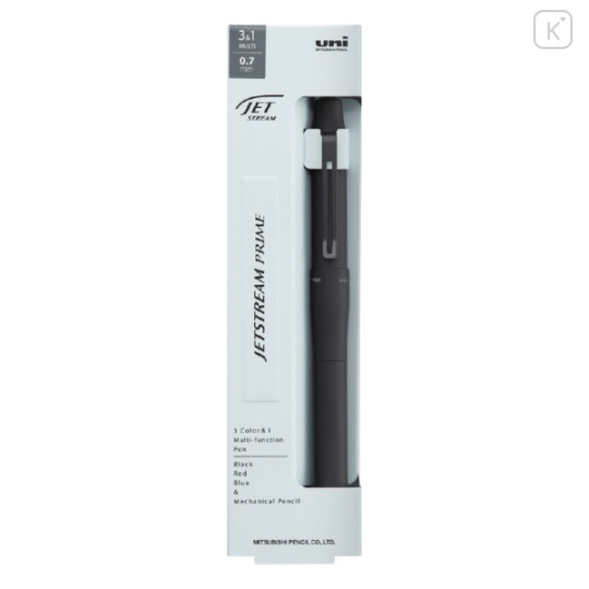 Japan Uni Jetstream Prime Twist 3&1 Multi Ballpoint Pen + Mechanical Pencil - 0.7mm Steady Black - 1