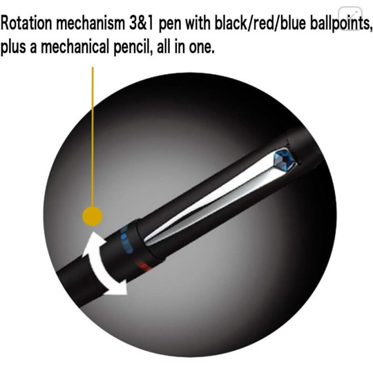 Japan Uni Jetstream Prime Twist 3&1 Multi Ballpoint Pen + Mechanical Pencil - 0.5mm Dark Navy - 3