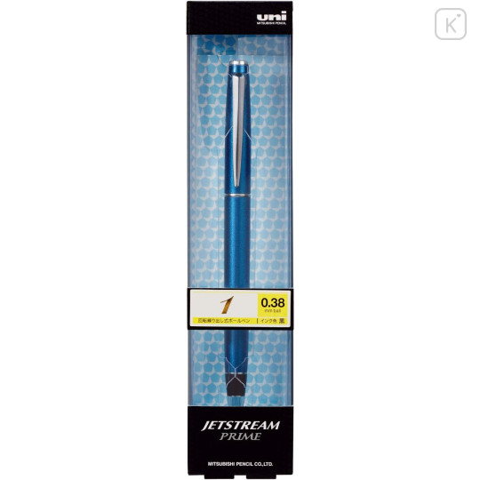 Japan Uni Jetstream Prime Twist Ballpoint Pen - 0.38mm Bright Blue - 2