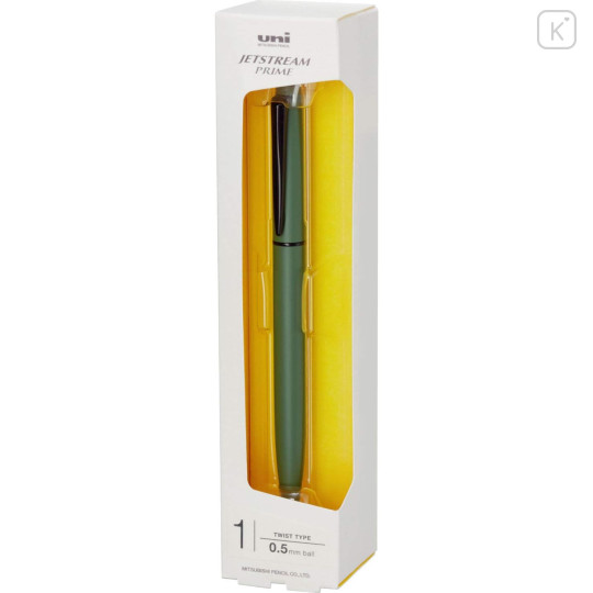 Japan Uni Jetstream Prime Twist Ballpoint Pen - 0.5mm Dark Olive - 2
