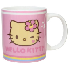 Japan Sanrio Ceramic Mug - Hello Kitty : Y2K Tan Pink