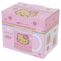 Japan Sanrio Ceramic Mug - Hello Kitty : Y2K Tan Pink - 3