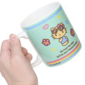Japan Sanrio Ceramic Mug - Hello Kitty : Tan Swimsuit Party Y2K Tan Blue - 2