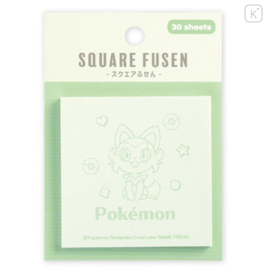 Japan Pokemon Square Fusen Sticky Notes - Sprigatito : Color - 1