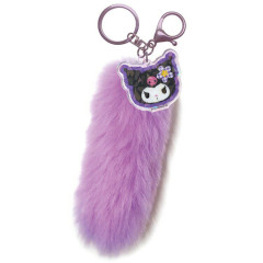 Japan Sanrio Dangling Tail Mascot Keychain - Kuromi : Y2k Houndstooth