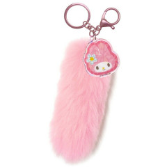Japan Sanrio Dangling Tail Mascot Keychain - My Melody : Y2k Houndstooth