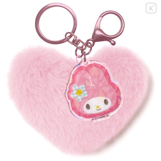 Japan Sanrio Dangling Tail Mascot - My Melody : Y2k Houndstooth Heart - 1