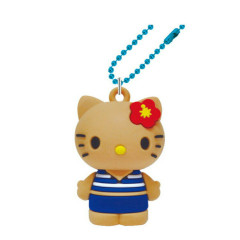 Japan Sanrio Mascot Keychain - Hello Kitty : Y2K Tan Blue