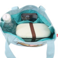 Japan Sanrio Mini Tote Bag - Hello Kitty : Tan Swimsuit Party Blue Sunglasses - 3