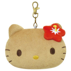 Japan Sanrio Face-shaped Pass Case & Pouch - Hello Kitty : Y2K Tan