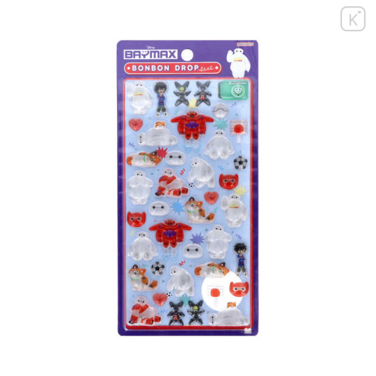 Japan Disney Bonbon Drop Seal 3D Sticker - Baymax : B - 1