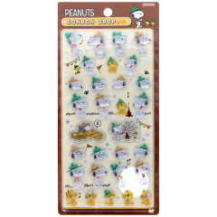 Japan Peanuts Bonbon Drop Seal 3D Sticker - Snoopy & Woodstock : Scout