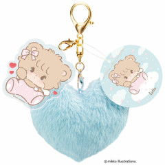 Japan Mikko Illustrations Dangling Tail Mascot - Latte Baby Heart
