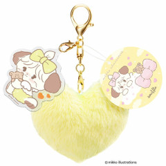 Japan Mikko Illustrations Dangling Tail Mascot - Souffle Baby Heart
