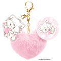 Japan Mikko Illustrations Dangling Tail Mascot Keychain - Mousse Baby Heart - 1