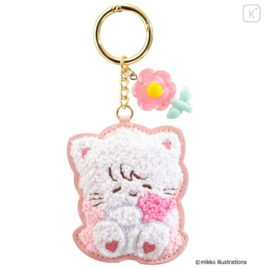 Japan Mikko Illustrations Sagara Embroidered Keychain - Mousse Flower - 1