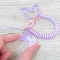 Japan Sanrio Multi-coil Spring Smartphone Strap - Kuromi : On Cloud Aurora - 2