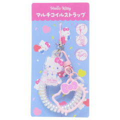Japan Sanrio Multi-coil Spring Smartphone Strap - Hello Kitty : On Cloud Aurora