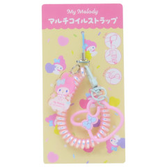 Japan Sanrio Multi-coil Spring Smartphone Strap Phone Charm - My Melody : On Cloud Aurora