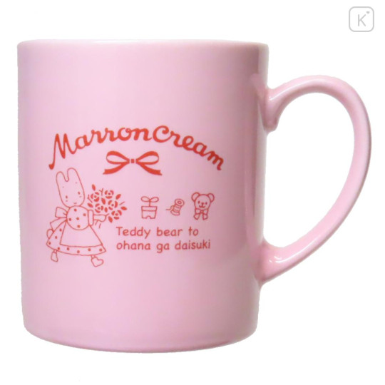 Japan Sanrio Porcelain Mug - Marron Cream : 40th Anniversary Pink - 1