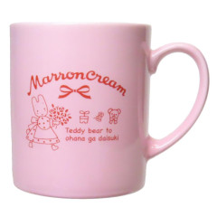 Japan Sanrio Porcelain Mug - Marron Cream : 40th Anniversary Pink