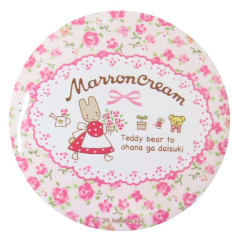 Japan Sanrio Can Mirror - Marron Cream : 40th Anniversary Flower