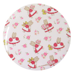 Japan Sanrio Can Mirror - Marron Cream : 40th Anniversary Flower B
