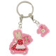 Japan Sanrio Acrylic Keychain 2 Charm - Marron Cream : 40th Anniversary Flower Rose