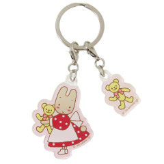 Japan Sanrio Acrylic Keychain 2 Charm - Marron Cream : 40th Anniversary Bear