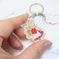 Japan Sanrio Acrylic Keychain 2 Charm - Marron Cream : 40th Anniversary Bear - 2