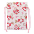 Japan Sanrio Mini Drawstring Bag - Marron Cream : 40th Anniversary Flower Rose B - 1
