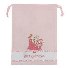 Japan Sanrio Mini Drawstring Bag - Marron Cream : Pink