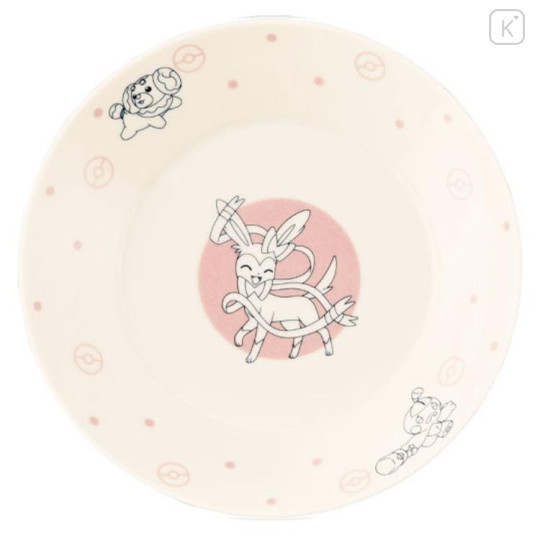 Japan Pokemon Curry & Pasta Plate - Fairy Type Series Eevee Evolution : Sylveon - 1