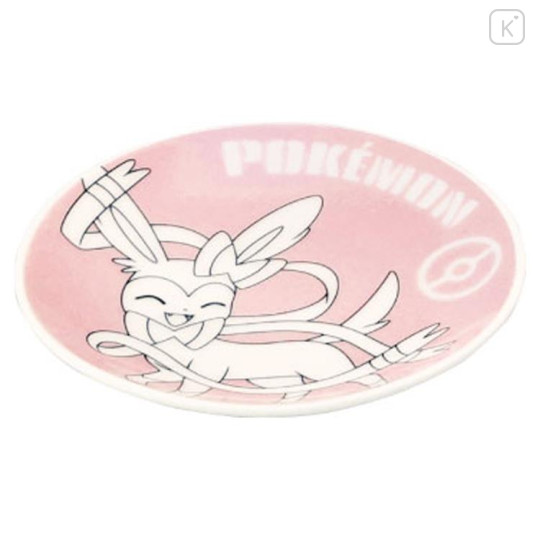 Japan Pokemon Porcelain Sauce Small Plate - Fairy Type Series Eevee Evolution : Sylveon - 2