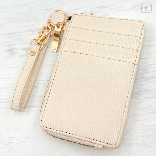 Japan San-X Pass Case Card Holder & Coin Case & Reel - Rilakkuma : Rocking Horse Ivory - 2