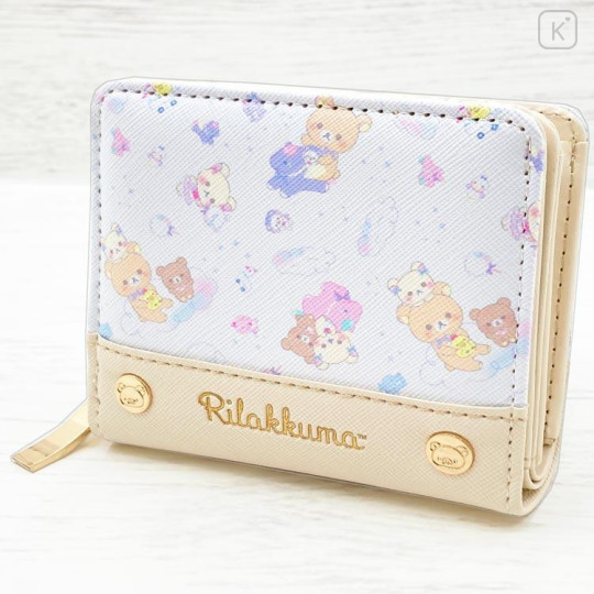 Japan San-X Bifold Wallet - Rilakkuma : Rocking Horse Ivory - 1