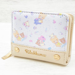 Japan San-X Bifold Wallet - Rilakkuma : Rocking Horse Ivory