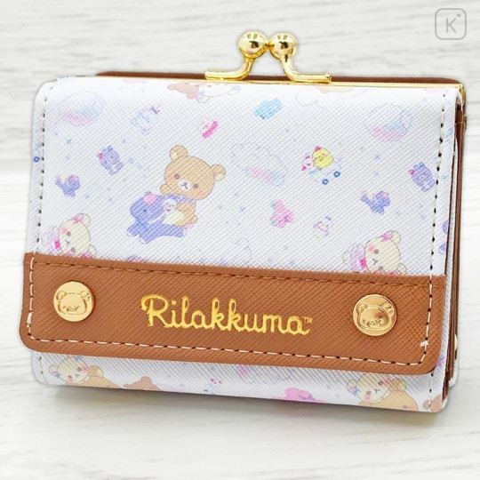 Japan San-X Trifold Wallet - Rilakkuma : Rocking Horse Brown - 1