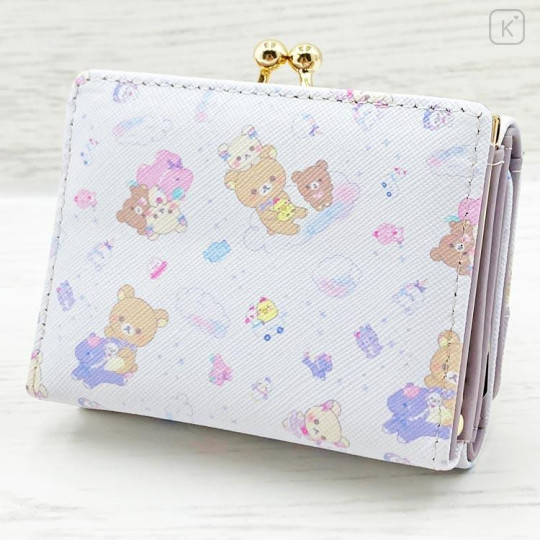 Japan San-X Trifold Wallet - Rilakkuma : Rocking Horse Purple - 2