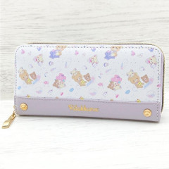 Japan San-X Long Wallet - Rilakkuma : Rocking Horse Purple