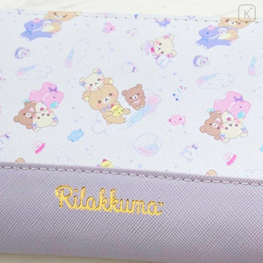 Japan San-X Long Wallet - Rilakkuma : Rocking Horse Purple - 3