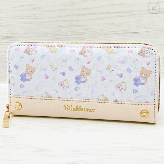 Japan San-X Long Wallet - Rilakkuma : Rocking Horse Ivory - 1