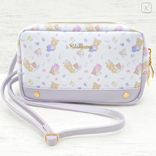 Japan San-X Mini Shoulder Bag - Rilakkuma : Rocking Horse Purple - 1