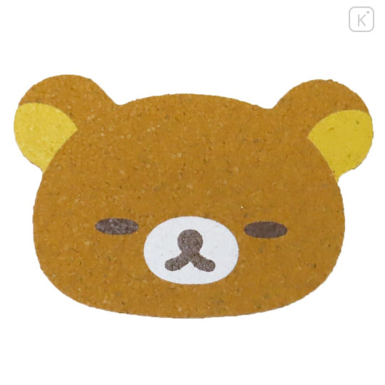Japan San-X Cork Coaster - Rilakkuma : Face Relax Colorful - 1