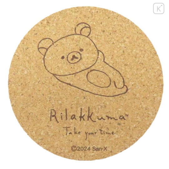Japan San-X Cork Coaster - Rilakkuma : Take You Time - 1