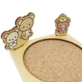 Japan San-X Cork Coaster With Ornaments - Rilakkuma : Relax - 2
